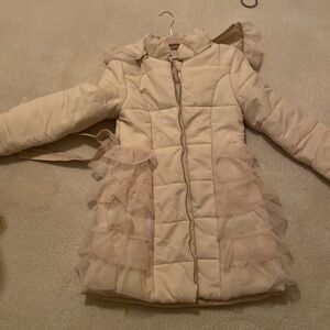 Cream Puffer ruffled girl’s frilly coat